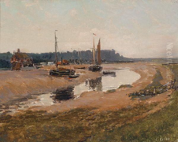 Harbour View Oil Painting by Charles Augustus C. Lasar