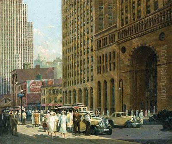 42nd Street, New York Oil Painting by Lee Lash