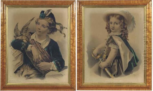 Handcoloured Lithographs, Published 1853 Oil Painting by Emile Lassalle