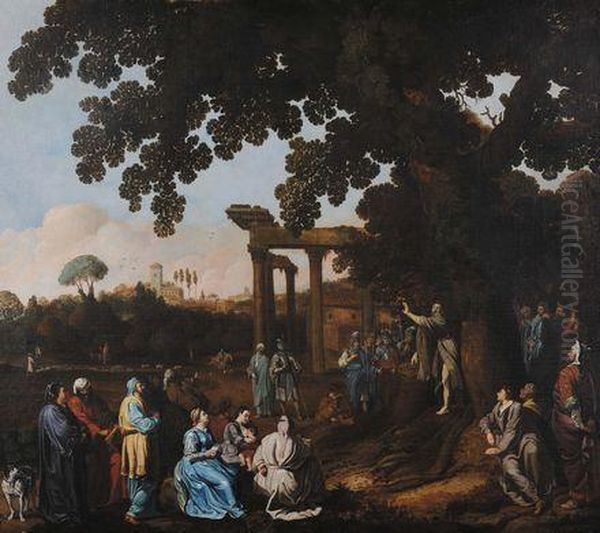 Orazione Nel Foro Romano Con Personaggi Oil Painting by Pieter Lastman