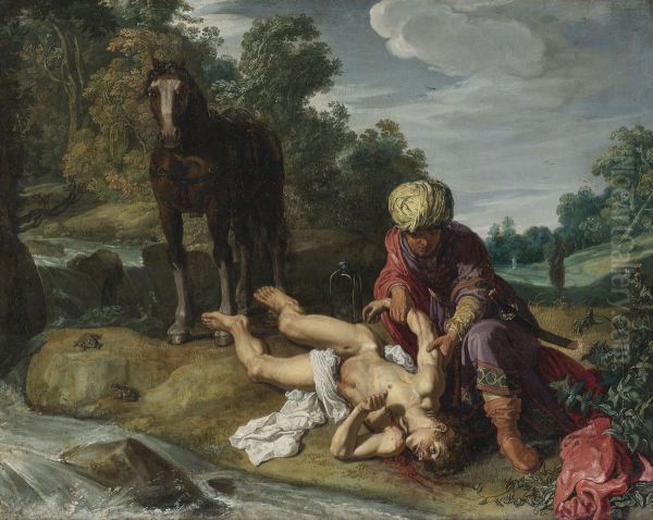 The Good Samaritan Oil Painting by Pieter Lastman