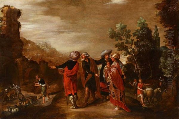 Alttestamentarische Szene Oil Painting by Pieter Lastman