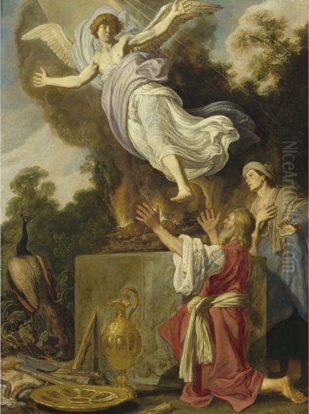 Sacrifice Of Manoah Oil Painting by Pieter Lastman