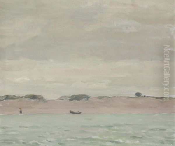 Sand Harbor Oil Painting by William Langson Lathrop