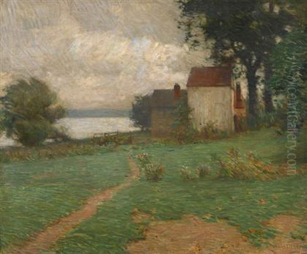 Along The Delaware Oil Painting by William Langson Lathrop