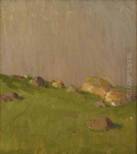 Pasture Boulders Oil Painting by William Langson Lathrop