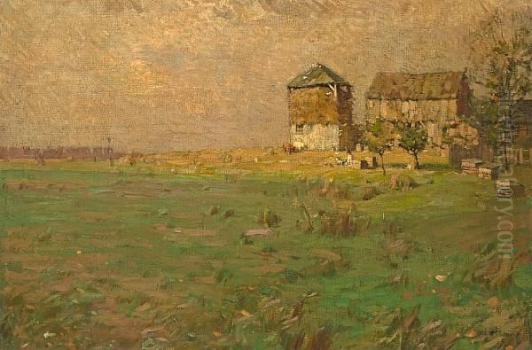 Farm Landscape Oil Painting by William Langson Lathrop