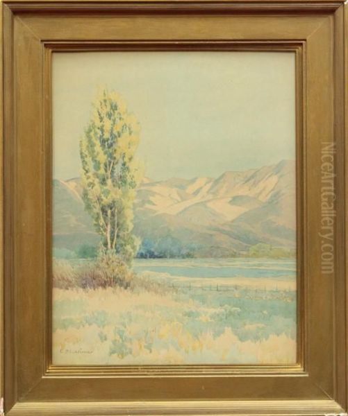 ''the Eastern Mountains, 
Reno Nevada'' Oil Painting by Lorenzo Palmer Latimer