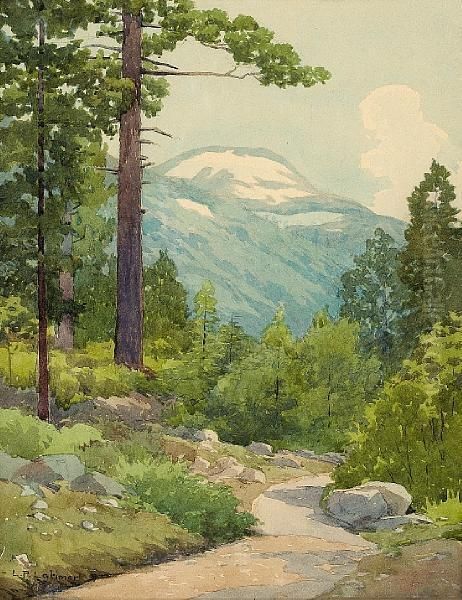 Keith's Dome, Fallen Leaf, Lake Tahoeregion Oil Painting by Lorenzo Palmer Latimer