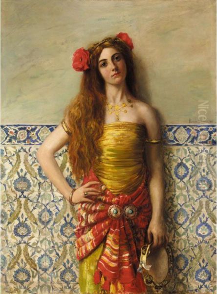 Harem Dancer Oil Painting by Rene Latour