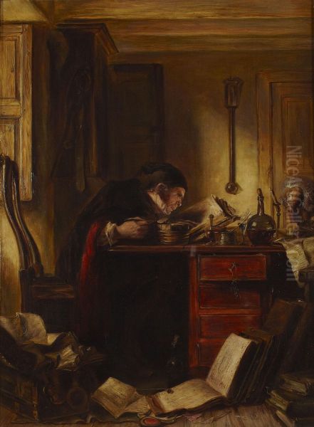 Hard At It Oil Painting by James Eckford Lauder