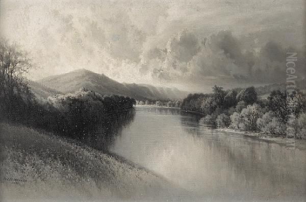 Niumalu River, Kauai Oil Painting by James W. Lauderbach