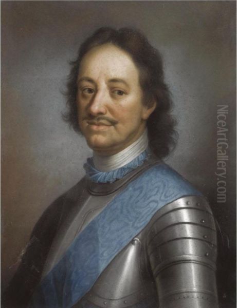 Portrait Of Peter The Great Oil Painting by Nikolaus Lauer