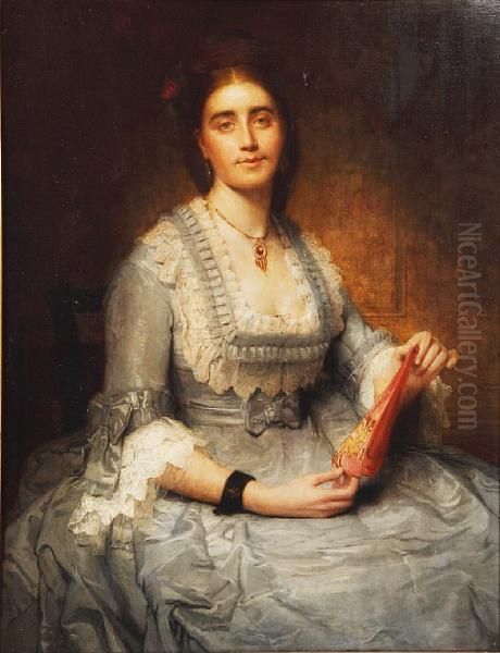 Portrait Of Blanche Lancaster Clark Oil Painting by Desire Francois Laugee