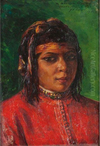 Portrait De Marocaine Oil Painting by Yvonne Marie, Yo Laur