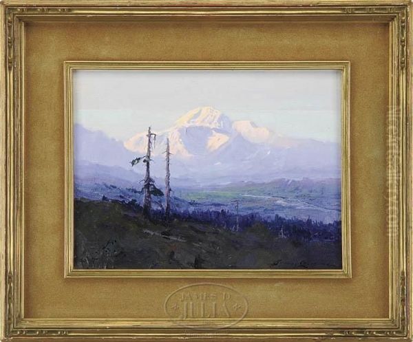 Mount Mckinley From My Camp In Peter's Hills, Alaska Oil Painting by Sidney Laurence