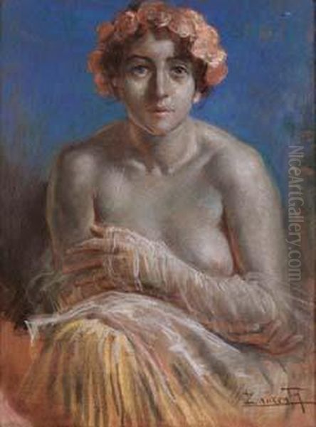 Nudo Di Donna Oil Painting by Cesare Laurenti