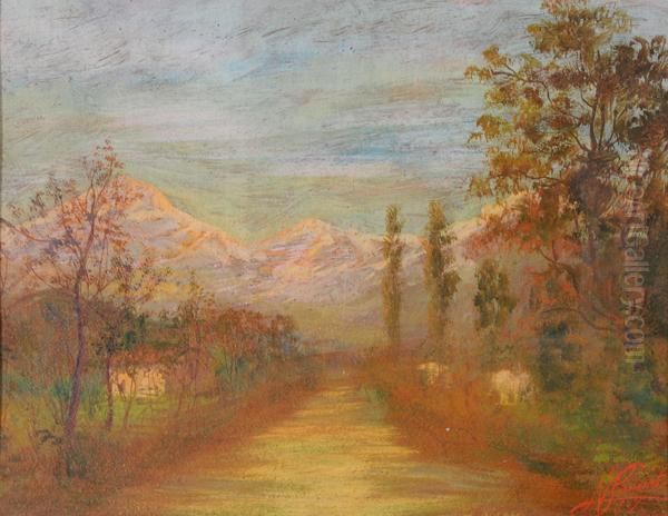 Viale Di Campagna Oil Painting by Nicola Laurenti