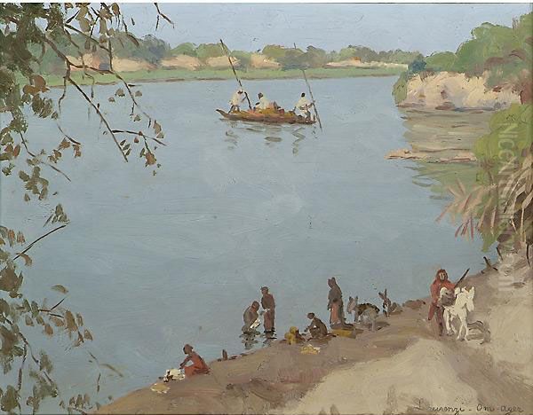 Fiume Africano Oil Painting by Laurenzio Laurenzi