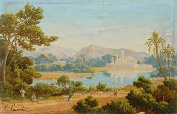 Paysages Orientaux Oil Painting by Emmanuel Joseph Lauret