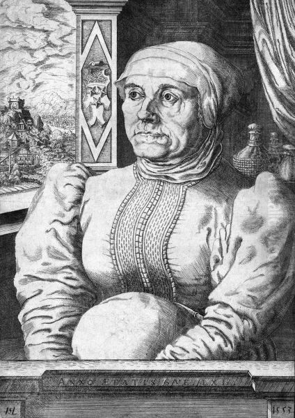 Felicitas Von Eck Oil Painting by Hans Sebald Lautensack