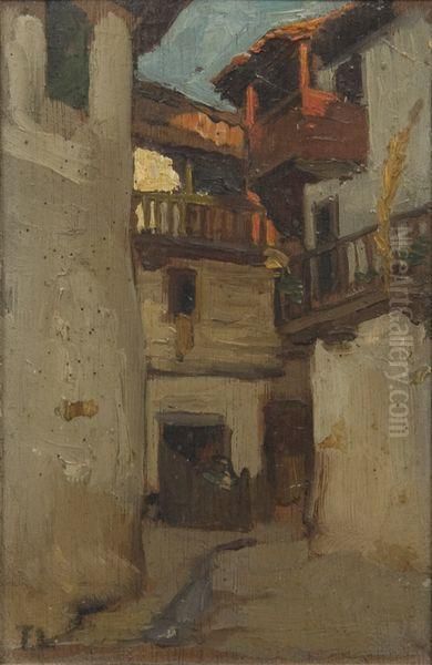 Ruelle. Oil Painting by Frederic Lauth