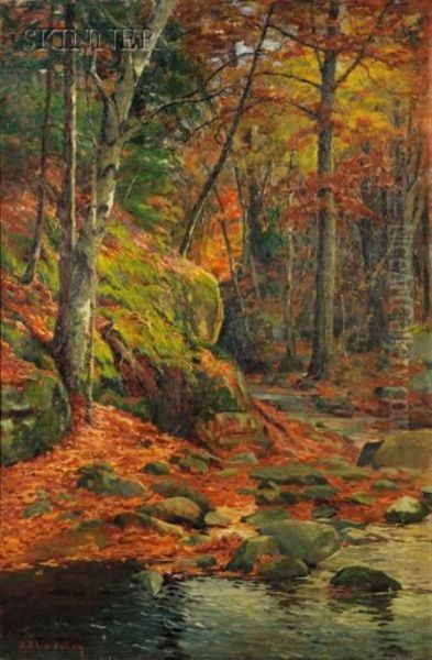 Woodland Stream Oil Painting by Jonas Joseph LaValley