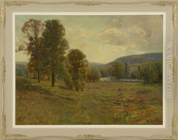 New England Landscape Oil Painting by William Lavalley