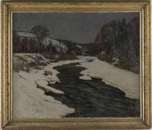 Snowy River Oil Painting by William Lavalley