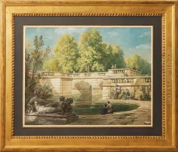 Jardin De La Fontaine A Nimes Oil Painting by Jean Baptiste Lavastre