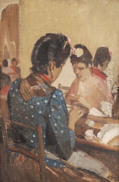 Cigarette Makers In Seville Oil Painting by John Lavery