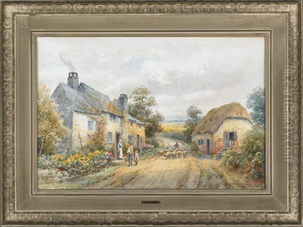 Berry Norton, Devon Oil Painting by Harold Lawes