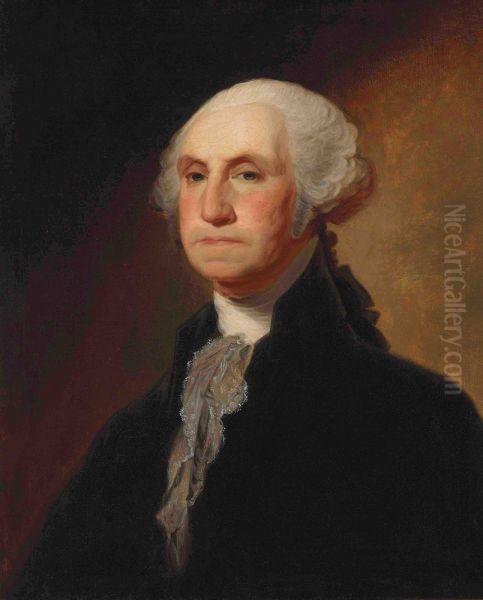 Portrait Of George Washington Oil Painting by Charles B. Lawrence