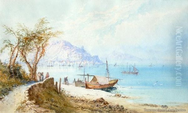 Near Genoa Oil Painting by Sydney Lawrence