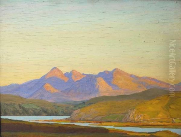 Caragh Lake, County Kerry Oil Painting by Edward Louis Lawrenson