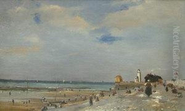 La Plage, Bretagne Oil Painting by Ernest Laynaud