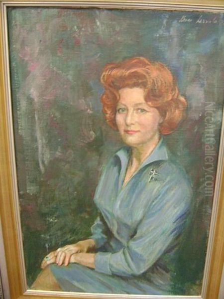 Portrait Of Linda Burt Oil Painting by Vasco Lazzola