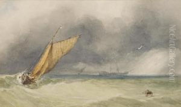 An Approaching Squall Oil Painting by John Le Capelain