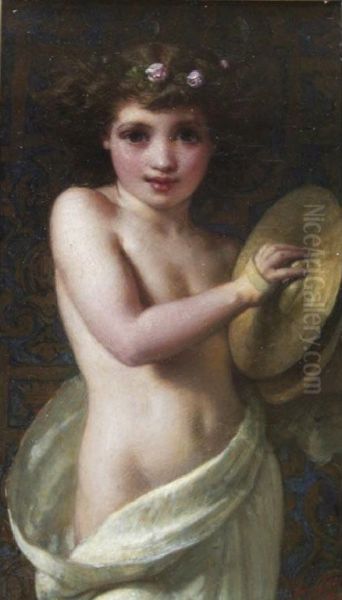 The Cymbal Girl Oil Painting by Henry Le Jeune