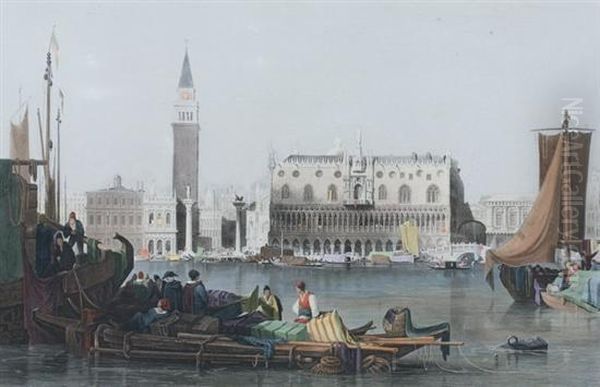 The City Of Venice Oil Painting by John Henry Le Keux