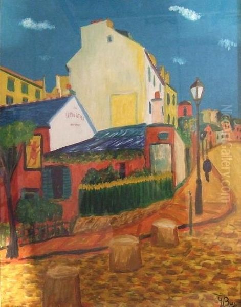 Le Lapin Agile Oil Painting by Georges Le Mare