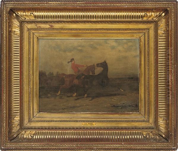 Chevaux Anglais Oil Painting by Paul Le More