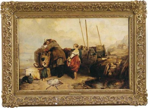 Ritorno Dalla Pesca Oil Painting by Eugene Le Poitevin