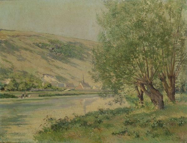 Bord De Riviere Oil Painting by Louis Le Poittevin