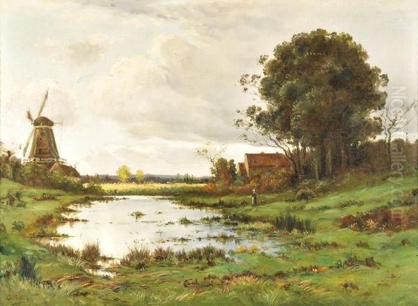 Paisaje Holandes Oil Painting by Louis Le Poittevin