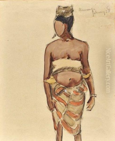 Femme De Mananze Oil Painting by Maurice Le Scouezec