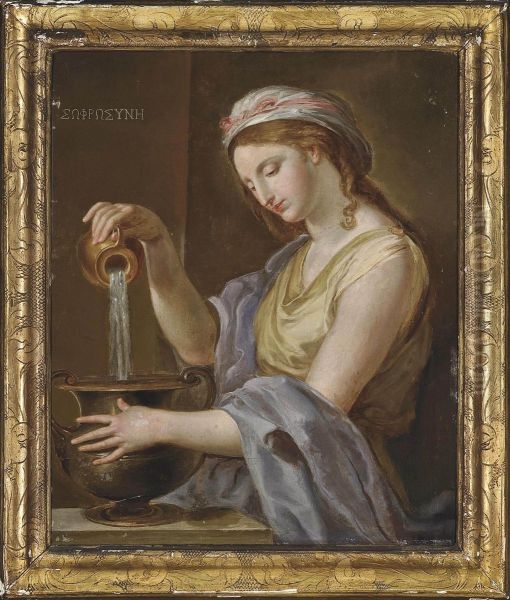 A Sibyl Oil Painting by Eustache Le Sueur