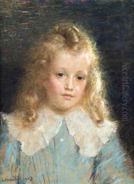 Portrait De Jeune Garcon Oil Painting by Charles Leandre