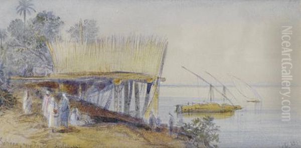 Sakkia, Near Toske Oil Painting by Edward Lear