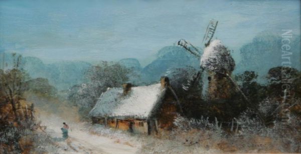 Landskap Oil Painting by Charles Leaver